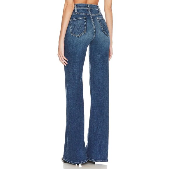 NWT Mother Hustler Roller Heel in Need For Speed High Rise Wide Leg Jeans 34 - Picture 10 of 10